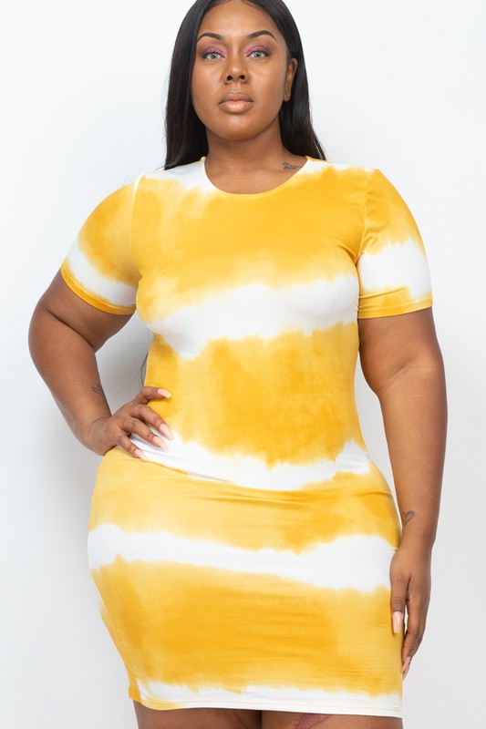 Kelly Tie-Dye Printed Midi Dress - Plus