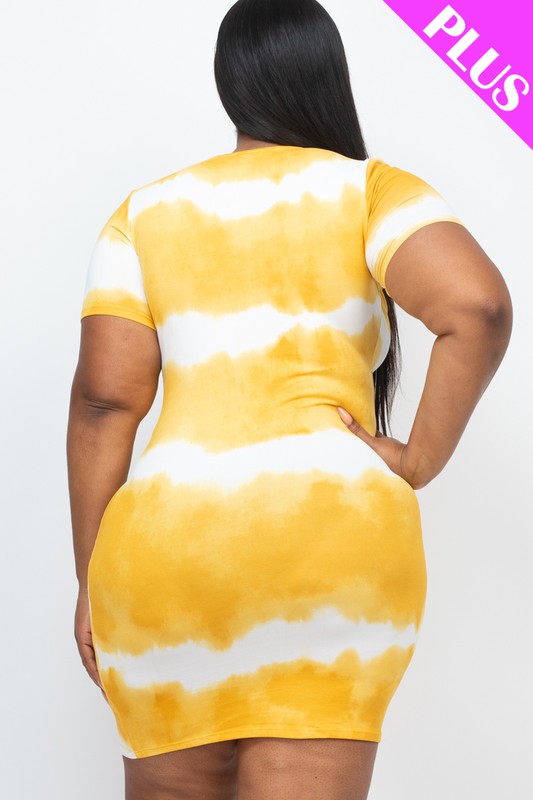 Kelly Tie-Dye Printed Midi Dress - Plus