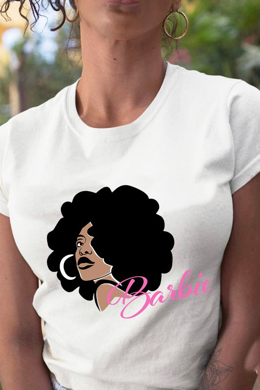 CAMISETA GRÁFICA MUJER BARBIE MARRÓN