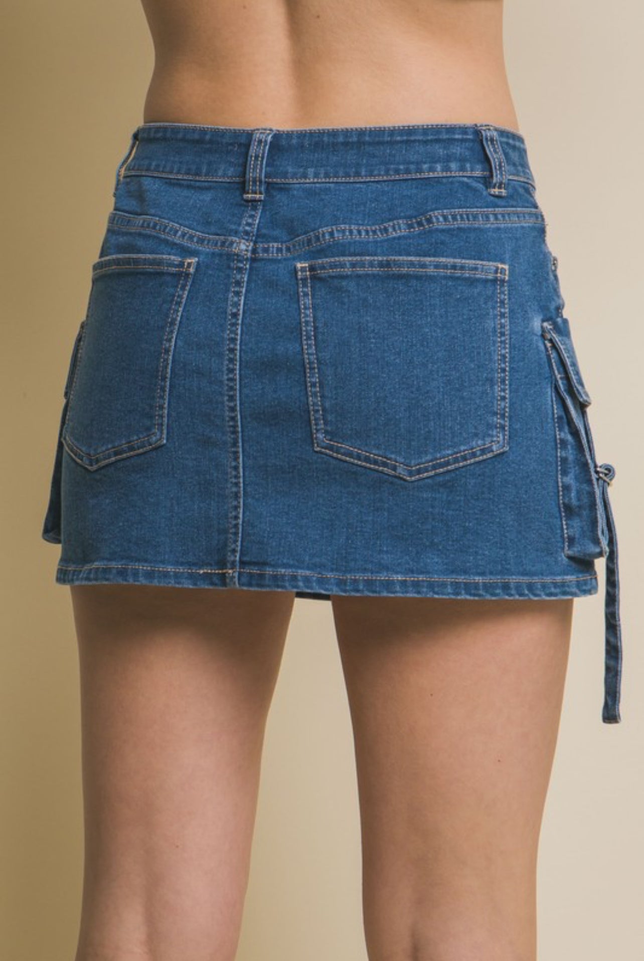 Brooke Denim Cargo Skirt